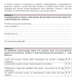 Arkusz egzaminacyjny "Kamienie na szaniec"