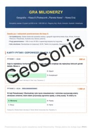 Milionerzy geografia klasa 8