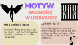 Motyw wolności w literaturze - wklejka, notatka, karta informacyjna