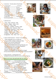 Karta pracy z czytanką Healthy eating challenge B1