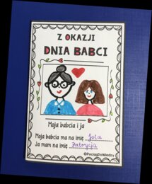 Dzień Babci i Dziadka - Kartka Oś Czasu