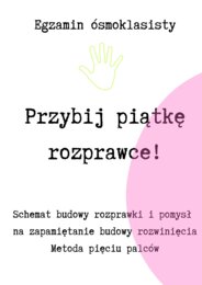 Rozprawka! Schemat budowy rozwinięcia PDF do druku lub prezentacja! E8!