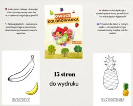 Kolorowanka OWOCE