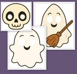 Maski na dzień dyni / halloween format a4 pdf+jpg 13 szt. kolor i czarno białe!