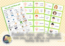 Karta pracy i gra domino Have got