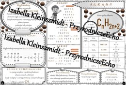 Sketchnotka - notatka „Alkany” wykonana w power point do edycji. Chemia 8, „Węglowodory”