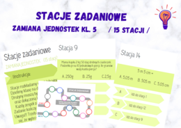 Stacje zadaniowe - ZAMIANA JEDNOSTEK klasa 5