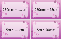 100 fiszek z zamiany jednostek długości - do samodzielnego wydruku