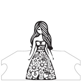 Laurka kobieta z suknią