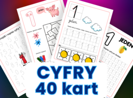 CYFRY 0-9 - ZESTAW - liczby, liczenie, pisanie, poznawanie, grafomotoryka, rozpoznawanie, motoryka mała, karty pracy, zerówka, klasa 1
