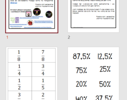 Fiszki matematyczne - ułamki i procenty