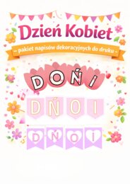 Pakiet 3 girland na Dzień Kobiet
