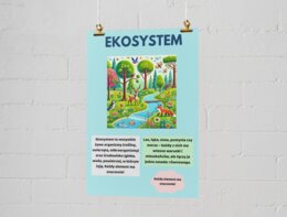 Plakaty edukacyjne. Łańcuch pokarmowy. Ekosystem. Bioróżnorodność. Zanieczyszczenie środowiska