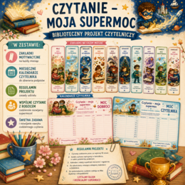 Czytanie - moja supermoc, projekt, biblioteka