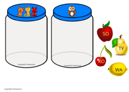 Owocowe sylaby - nauka czytania