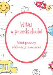 Pakiet Materiałów na Wrzesień „Witaj w Przedszkolu” – 99 Stron Materiałów: Gazetki, Dekoracje i Dzień Kropki (PDF)