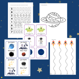 KOSMICZNA PAKA PRZEDSZKOLAKA - ponad 120 stron! + Montessori
