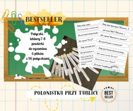 Patyczki KABOOM lektury klasa 7 i 8 czarno - biała wersja