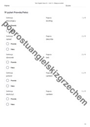 English Class A1+ - Unit 1 - testy