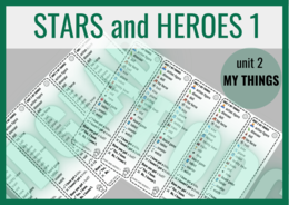 Stars and Heroes 1 unit 2  MY THINGS – zakładki do książki