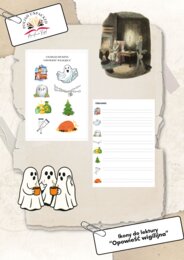 Ikony (obrazki) do lektury "Opowieść wigilijna" Charlesa Dickensa, język polski, egzamin ósmoklasisty, lektura obowiązkowa klasa 7-8