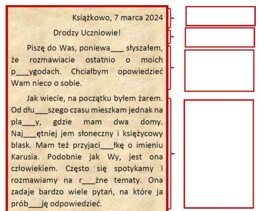 "Piaskowy Wilk" - list