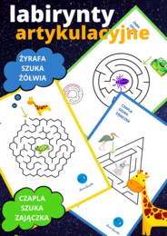 Ćwiczenia logopedyczne - labirynty artykulacyjne