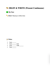 Present Continuous Klasa 4