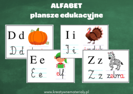 Alfabet - wklejki do zeszytu i plansze