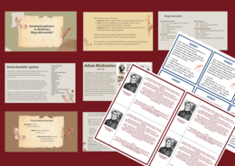 "STEPY AKERMAŃSKIE" – prezentacja + 2 wklejki - sonet - biogram A. Mickiewicza - kl.7-8 - liryka