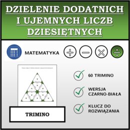 Trimino - Dzielenie dodatnich i ujemnych liczb dziesiętnych | matematyka