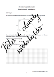 Zadania egzaminacyjne - Pola i obwody wielokątów