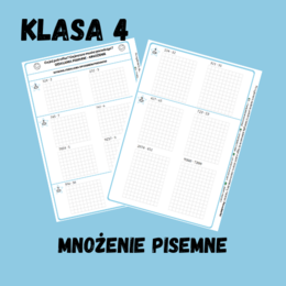 Mnożenie pisemne - poziomy (karta pracy)