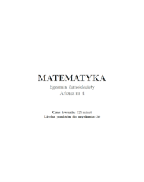 Arkusz E8 nr 4 z matematyki