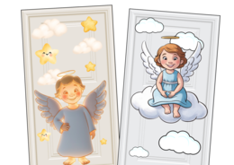 2 OZDOBY ŚWIĄTECZNE NA DRZWI/OKNA/GAZETKĘ SZKOLNĄ