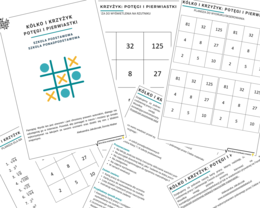 Potęgi i pierwiastki - kółko i krzyżyk