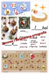 Zimowa i świąteczna ortografia. Ortograficzny kalendarz adwentowy