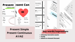 Present Simple, Present Continuous, E8, słowa klucze - E8 angielski