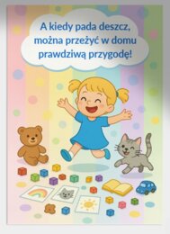 Książeczka obrazkowa "Deszczowy dzień u Kasi"