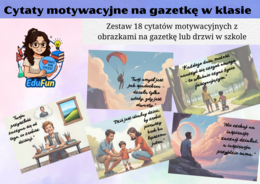 Gazetka motywującą z cytatami
