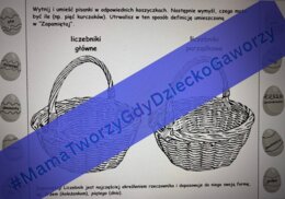 Wielkanocne koszyki - liczebniki