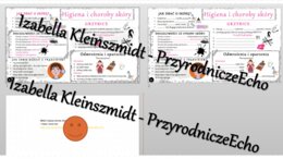 Minizestaw na temat „Higiena i choroby skóry” – sketchnotka + karta pracy w power point + gratisowy link do prezentacji multimedialnej niekomercyjnej wykonanej w genial.ly do indywidualnego pobrania i użycia do celów niekomercyjnych. Biologia 7, „Organiz
