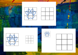 Przerysuj - pomniejsz - powiększ: 9-elementów