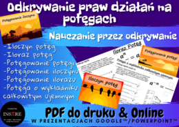 Odkrywanie praw działań na potęgach. Nauczanie przez odkrywanie - Potęgi klasa 7-8