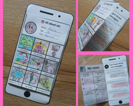 All about me - back to school craft, szablon wszystko o mnie, telefon język angielski