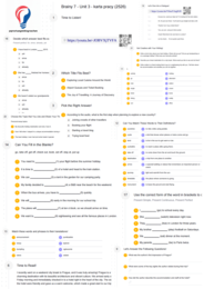 Brainy 7 – Unit 3 – karta pracy