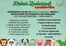 Dzień Zwierząt (scenariusz zajęć + materiały)