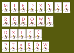 DZIEŃ PTAKÓW – wiosna - girlanda – napis – gazetka – wersja 2