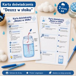 Karta doświadczenia. Deszcz w słoiku