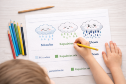 Karta pracy: Rozpoznaj rodzaje deszczu